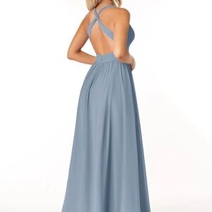 Azazie Ashia - Dusty Blue - 6 - bridesmaid Dress